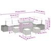 vidaXL Zestaw Sof na Ogr&oacute;d z poduszką 10 pcs Beżowy Polirattan