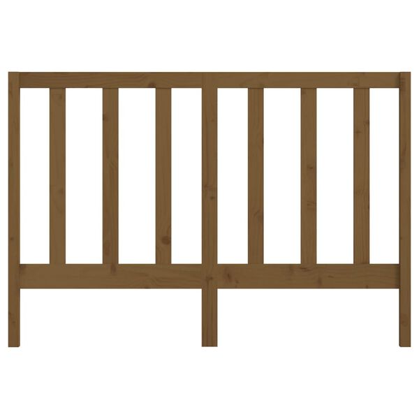 vidaXL Wezgłowie ł&oacute;żka, miodowy brąz, 126x4x100cm, lite drewno sosnowe