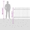 vidaXL Ogrodzenie z kolcami Czarny 200 x 150 cm