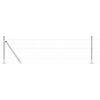 vidaXL Ogrodzenie z słupkiem Srebrny 0,6 x 25 m Stal