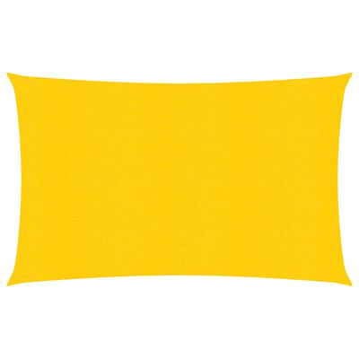 vidaXL Żagiel przeciwsłoneczny, 160 g/m², żółty, 2x4 m, HDPE