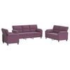vidaXL Zestaw Sof 3 pcs Fioletowy Welur