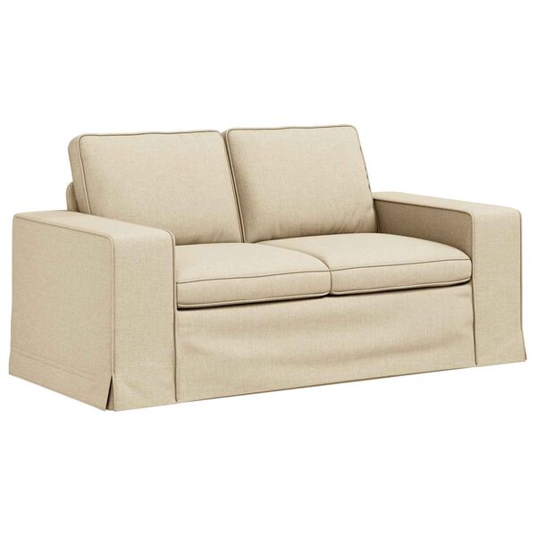 vidaXL Sofa Kremowy