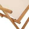 vidaXL Składane krzesła plażowe, 2 szt., beżowe, tkanina i lite drewno