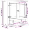 vidaXL Szafka pod umywalkę Corona, 70x33x71,5 cm, lite drewno sosnowe