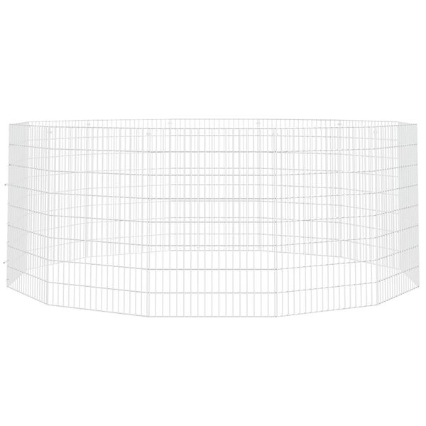 vidaXL Kojec dla zwierząt, 12 paneli, 54x80 cm, galwanizowane żelazo