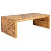 vidaXL Stolik kawowy, zerodowane, lite drewno tekowe, 110x35x38 cm