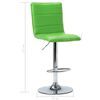 vidaXL Krzesło barowe, zielone, sztuczna sk&oacute;ra