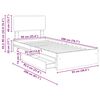 vidaXL Ł&oacute;żko z miejscem do przechowywania Dąb wędzony 90 x 200 cm