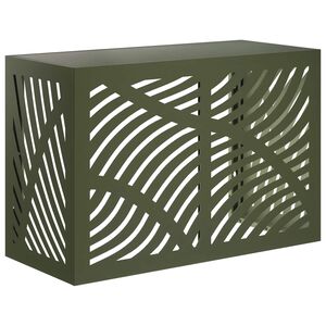 vidaXL Pokrywa do klimatyzatora Oliwkowy zielony 90 x 40 x 60 cm Stal