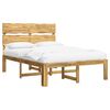 vidaXL Podw&oacute;jna rama ł&oacute;żka z wezgłowiem ROSTOCK Biały 120 x 190 cm
