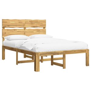 vidaXL Podw&oacute;jna rama ł&oacute;żka z wezgłowiem ROSTOCK Biały 120 x 190 cm