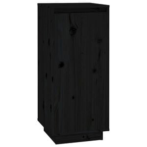vidaXL Szafka na buty, czarna, 35x35x80 cm, lite drewno sosnowe