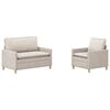 vidaXL Zestaw Sof 2 pcs kremowy Poliester