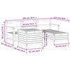 vidaXL 5-cz. zestaw mebli do ogrodu, lite drewno sosnowe
