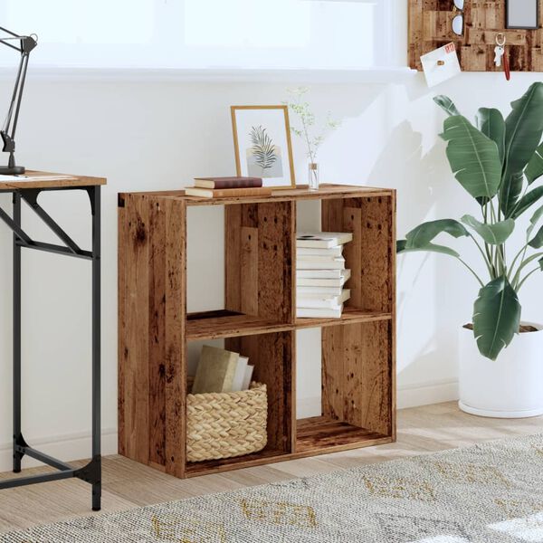 vidaXL Regał, stare drewno, 68,5x32x68,5 cm, materiał drewnopochodny