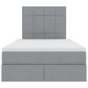 vidaXL Łóżko z miejscem do przechowywania Jasnoszary 120 x 200 cm
