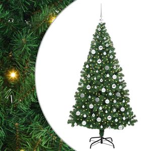vidaXL Sztuczna choinka z podstawą Zielony 180 cm PVC i Stal i Plastik