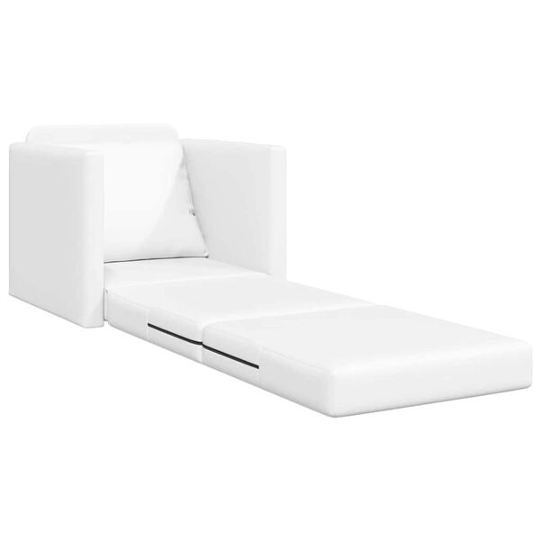 vidaXL Sofa Bed Biały 74 x 77 x 81 cm Aksamit