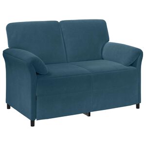 vidaXL Sofa dwuosobowa niebieski 138 x 83 x 95 cm Welur