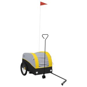 vidaXL Przyczepka rowerowa, czarno-ż&oacute;łta, 30 kg, żelazo
