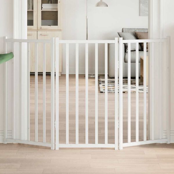 vidaXL Składana bramka zabezpieczająca dla psa, 3 panele, 150 cm