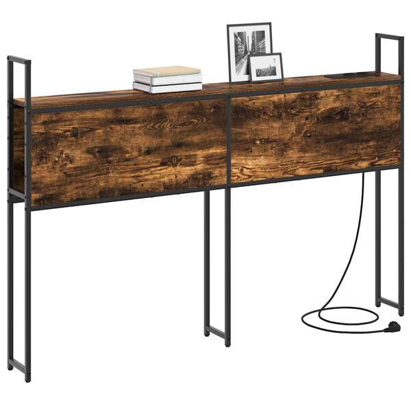vidaXL Szafka z Ładowaniem Wędzony dąb 120 cm Materiał drewnopochodny