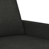 vidaXL Sofa 2-osobowa, czarna, 140 cm, tapicerowana tkaniną