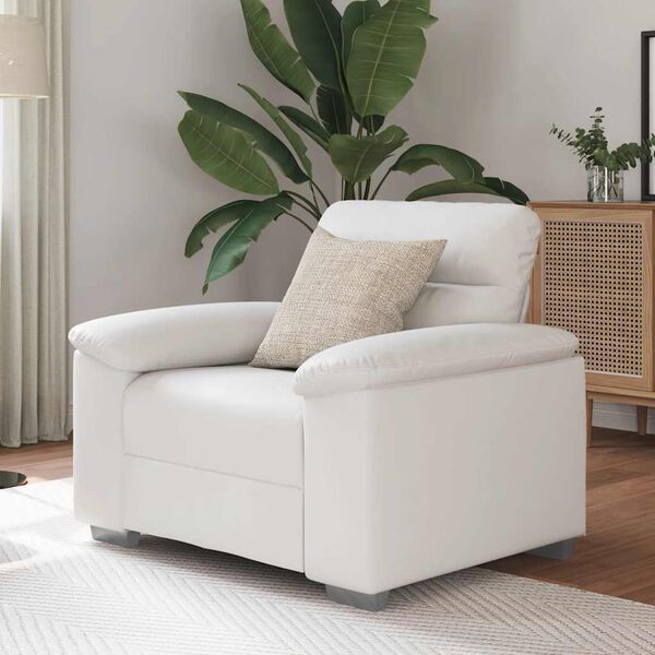 vidaXL Fotel, brązowy, 60 cm, obity sztuczną sk&oacute;rą