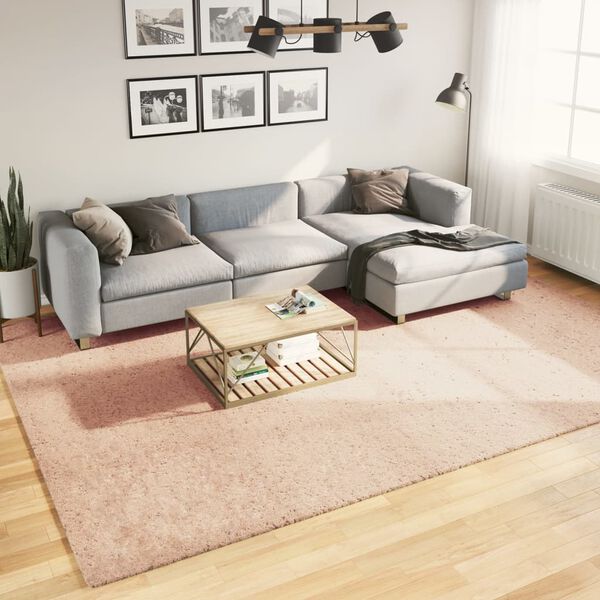 vidaXL Dywan HUARTE z kr&oacute;tkim włosiem, r&oacute;żowy, 240x340 cm