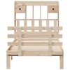 vidaXL Ł&oacute;żko z regałem, bez materaca, 90x190 cm, drewno sosnowe