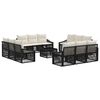 vidaXL Zestaw Sof na Ogr&oacute;d 13 szt. Czarny polirattan