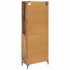 vidaXL Highboard z szufladą Stare drewno 69,5 x 34 x 180 cm