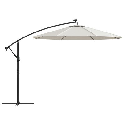 vidaXL Zamienne pokrycie parasola ogrodowego, piaskowa biel, 350 cm