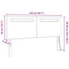 vidaXL Wezgłowie LED Cappuccino 144 cm Sk&oacute;ra ekologiczna