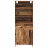 vidaXL Highboard z szufladą Stare drewno 69,5 x 32,5 x 180 cm