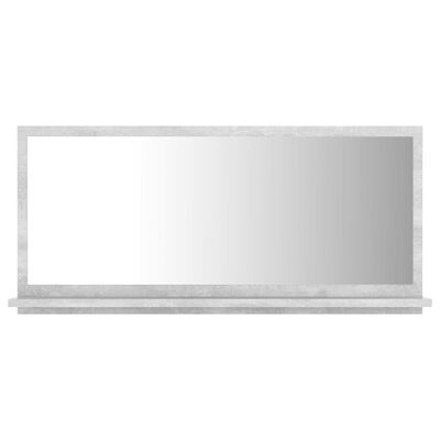 vidaXL Lustro łazienkowe, szarość betonu, 80x10,5x37 cm, płyta wiórowa