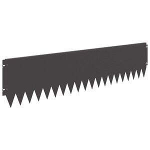 vidaXL Krawężnik do trawnika 10 szt. 103 x 25 cm Stal Czarny