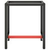 vidaXL Rama do stołu roboczego, czerwono-czarna, 70x50x79 cm, metal