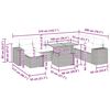 vidaXL 9-cz. zestaw mebli z poduszkami, szary, polirattan i akacja
