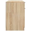 vidaXL Biurko z szafką boczną, dąb sonoma, materiał drewnopochodny