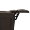 vidaXL Fotel masujący, ciemnobrązowy, obity tkaniną