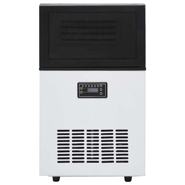 vidaXL Kostkarka do lodu, czarna, 45 kg / 24 h