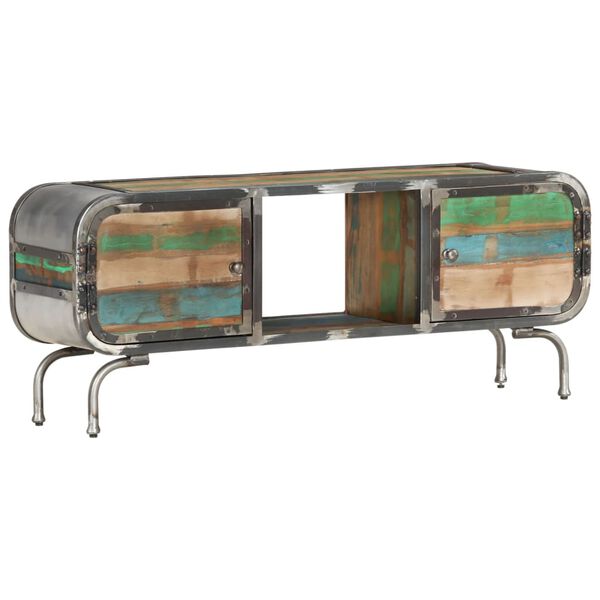 vidaXL Szafka pod TV, wielokolorowa, 110x30x42 cm, drewno z odzysku