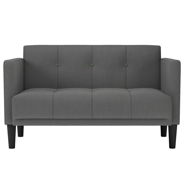 vidaXL Sofa dwuosobowa Ciemnoszara 111 cm Tkanina