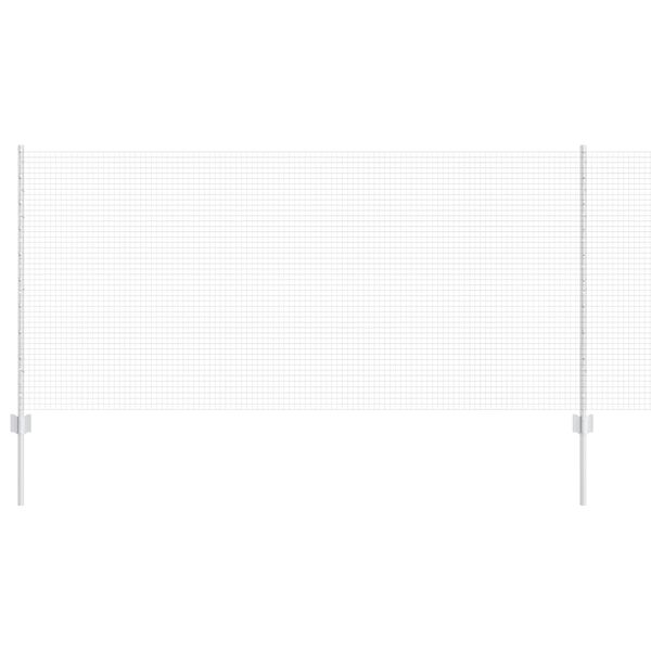 vidaXL Płot i Słup Srebrny 1 x 25 m Stal