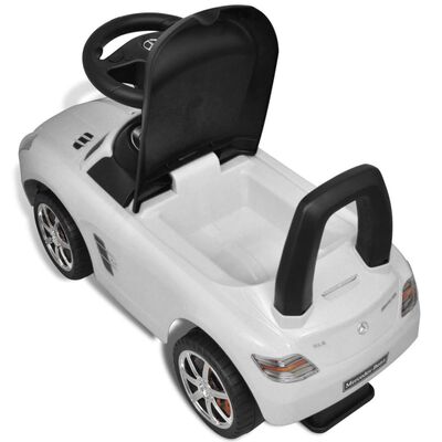 Mercedes Benz - samochód zabawka dla dzieci napędzany nogami, biały