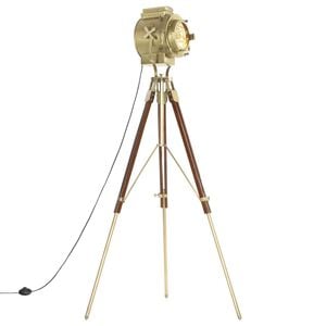 vidaXL Lampa podłogowa na tr&oacute;jnogu, lite drewno mango, 193 cm