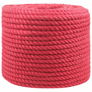 vidaXL Lina Jutowa 10 mm czerwony 100% juta Tossa