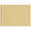 vidaXL Parawan balkonowy, piaskowy, 75x1000 cm, 100% poliester Oxford